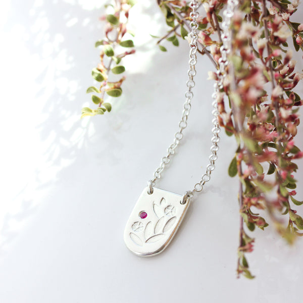 Sterling silver floral necklace - The Meadow Necklace