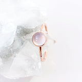 Blue Chalcedony & 14k Rose Gold Ring